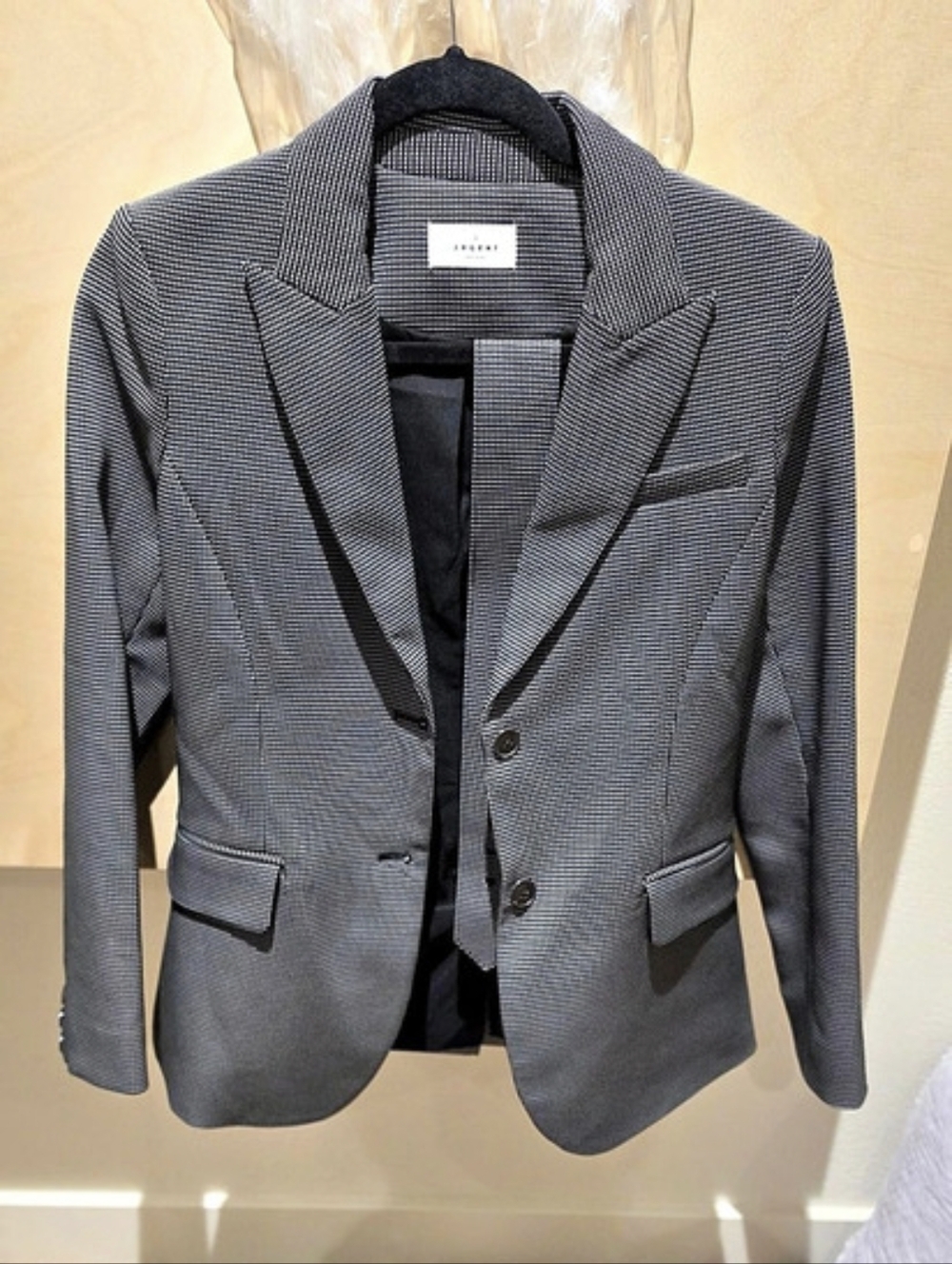 Argent Women's Geometric Blazer Black & White, Size 0
